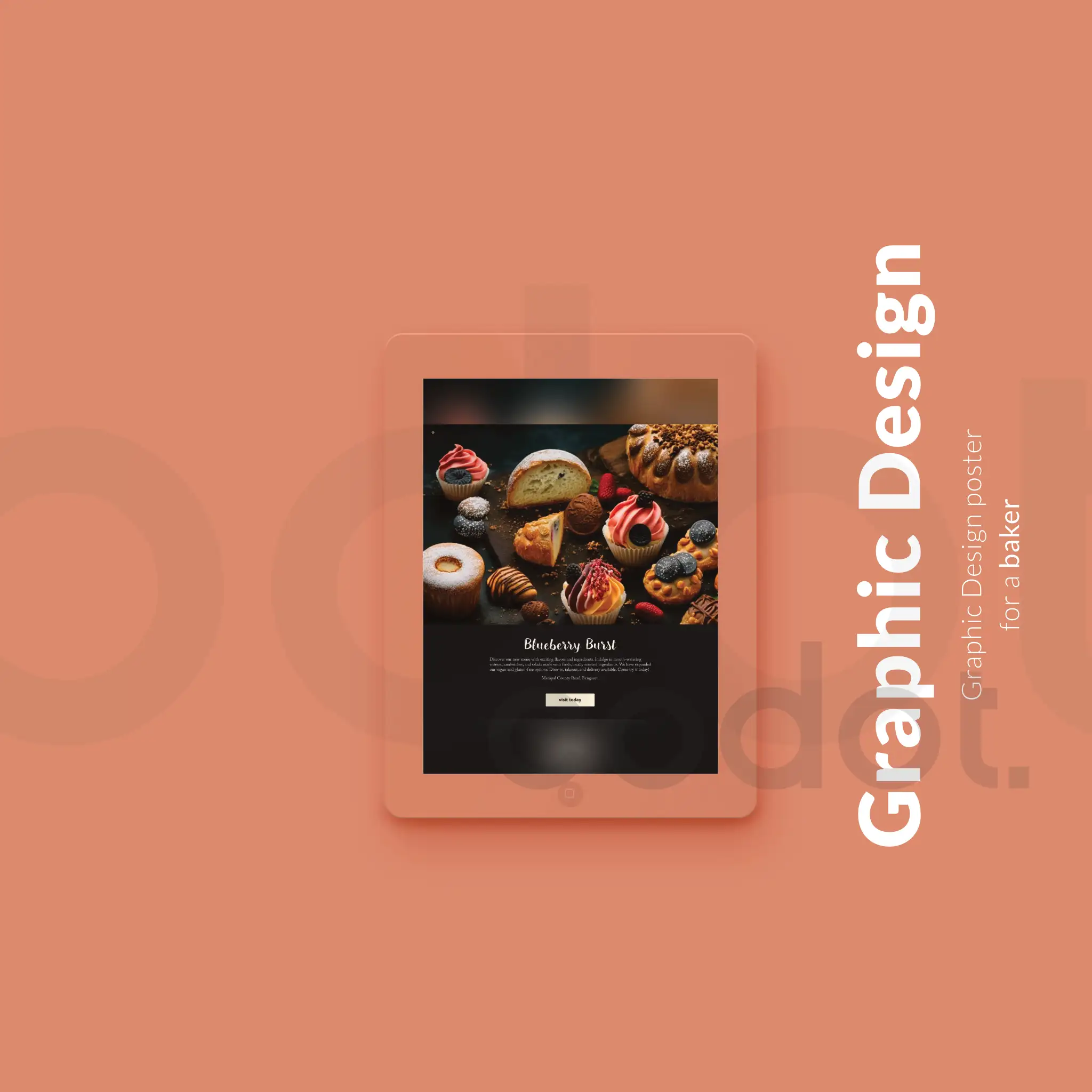 Bakery poster design featuring food branding and product-focused composition